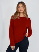 Women’s Oversized Long Sleeve T-Shirt | Casual Basic Tee