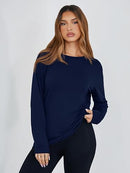 Women’s Oversized Long Sleeve T-Shirt | Casual Crewneck
