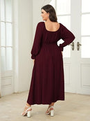 Plus Size Milkmaid Maxi Dress | Long Sleeve Off Shoulder Dress