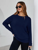 Women’s Oversized Long Sleeve T-Shirt | Casual Crewneck