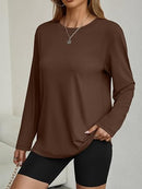 Women’s Oversized Long Sleeve Shirt | Casual Crewneck Top