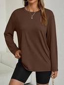Women’s Oversized Long Sleeve Shirt | Casual Crewneck Top