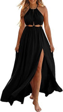 Women’s Halter Boho Maxi Dress | Cutout Backless Summer Dress