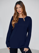 Women’s Oversized Long Sleeve T-Shirt | Casual Crewneck
