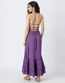 Women’s Halter Neck Tiered Maxi Dress | Backless Beach Dress