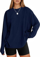 Women’s Oversized Long Sleeve T-Shirt | Casual Crewneck