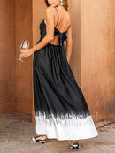 Women’s V-Neck Twisted Maxi Dress | Cutout Backless Summer Dress