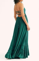 Women’s Boho Backless Maxi Dress | Halter Neck Summer Dress