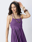 Women’s Halter Neck Tiered Maxi Dress | Backless Beach Dress