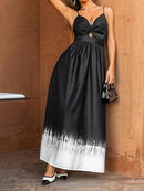 Women’s V-Neck Twisted Maxi Dress | Cutout Backless Summer Dress