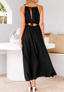 Women’s Halter Boho Maxi Dress | Cutout Backless Summer Dress