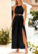 Women’s Halter Boho Maxi Dress | Cutout Backless Summer Dress