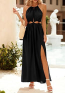 Women’s Halter Boho Maxi Dress | Cutout Backless Summer Dress
