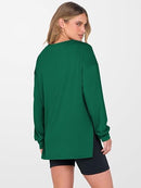 Women’s Oversized Tunic Top | Long Sleeve Side-Slit Shirt