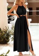 Women’s Halter Boho Maxi Dress | Cutout Backless Summer Dress
