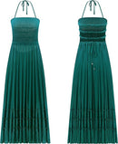 Women’s Boho Backless Maxi Dress | Halter Neck Summer Dress